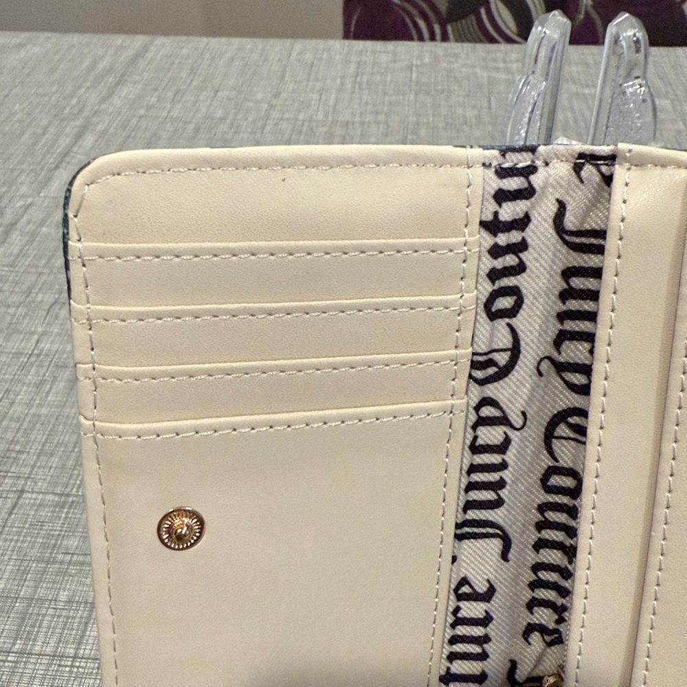 Juicy Couture blue denim wallet with rhinestone accents - Picture 5 of 7